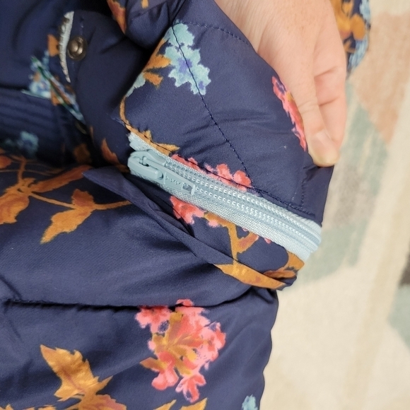 Sundance Tundra Bloom Reversible Vest Navy Blue Floral Puffer Houndstooth XXL - Picture 7 of 12